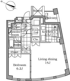 Preview floorplan of Residia Tower Nogizaka