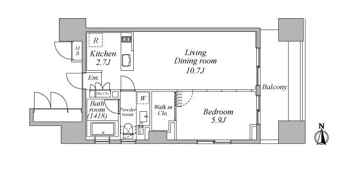 Preview floorplan of Residia Shibaura KAIGAN