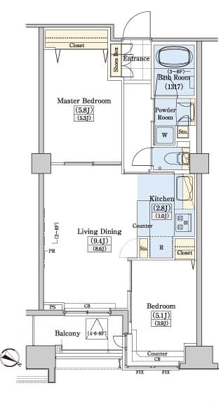 Preview floorplan of Residia Tower Kamiikebukuro (Tower Building)