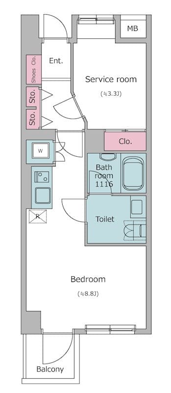 Preview floorplan of Residia Roppongi Hinokicho Park