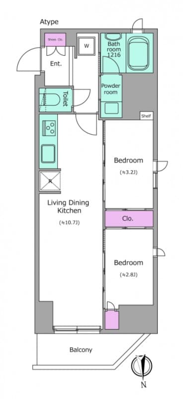 Preview floorplan of One Roof Residence Ueno Okachimachi