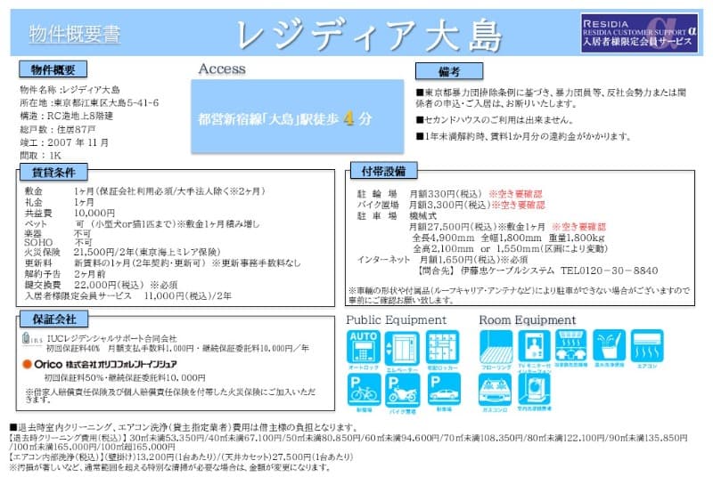 Preview interior of Residia Oshima