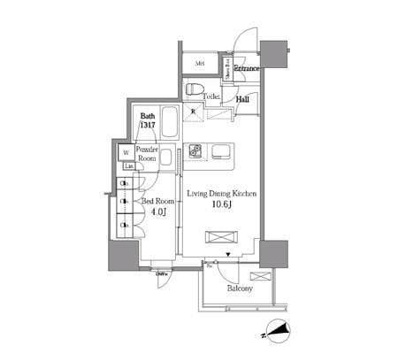 Preview floorplan of Residia Tower Meguro Fudo-mae