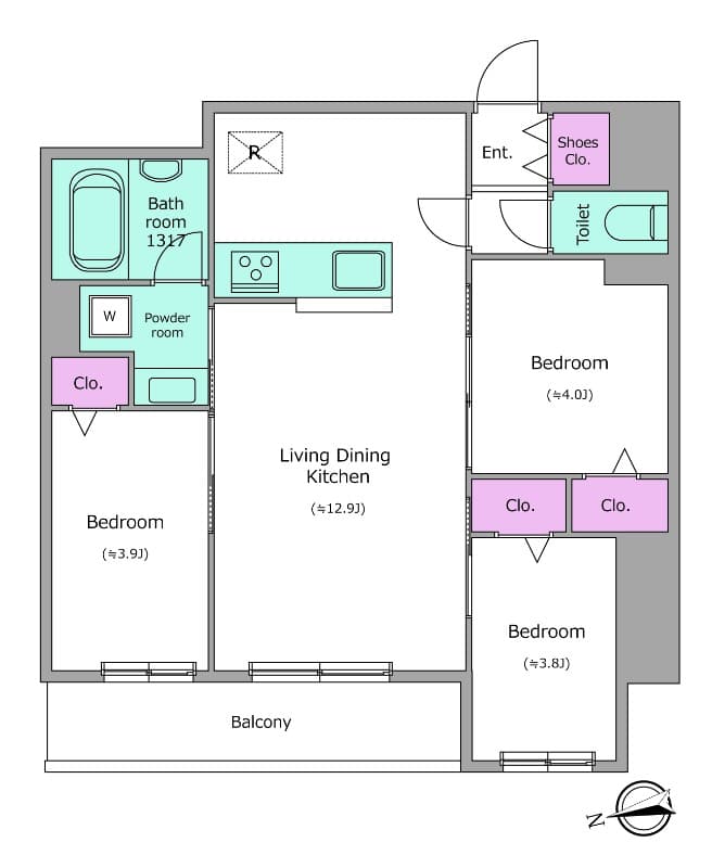 Preview floorplan of Due Nippori III