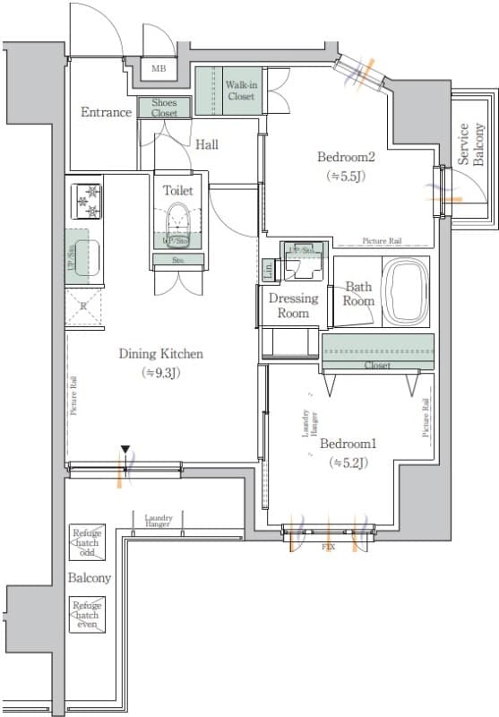 Preview floorplan of One Roof Residence Taito Negishi