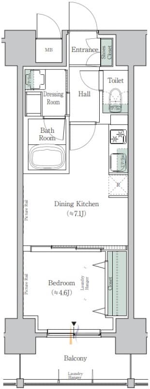 Preview floorplan of One Roof Residence Taito Negishi