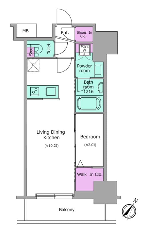 Preview floorplan of Urbanex Nihonbashi Kayabacho
