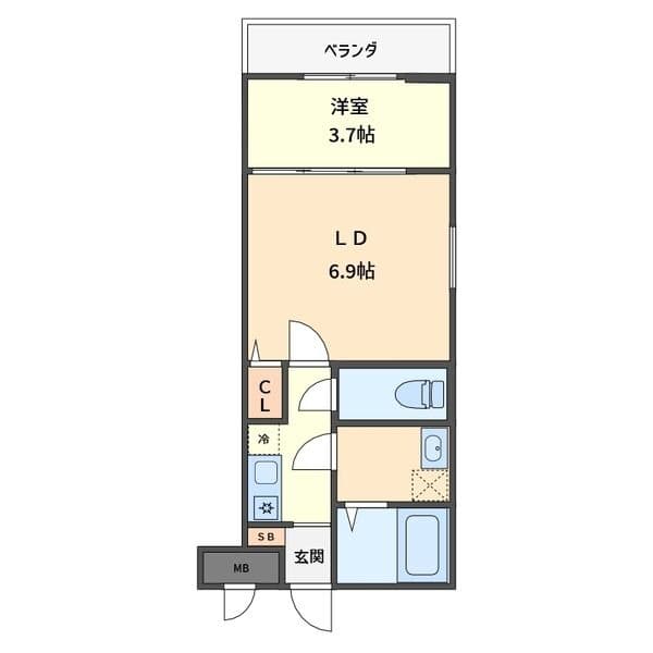 Preview floorplan of Crest Takayasu ✨[RT]