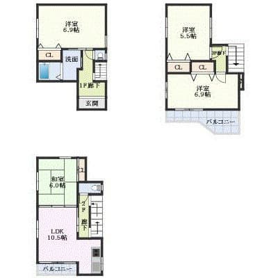 Preview floorplan of Amagasaki City Nishimisono-cho Detached House