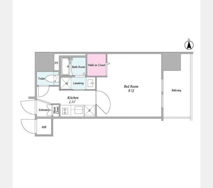 Preview floorplan of BPR Residence Umeda Nishi