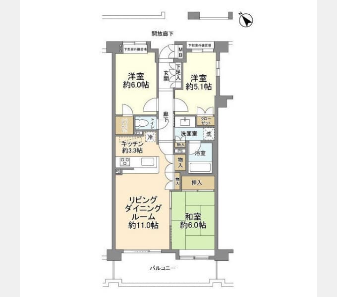 Main floorplan of Cosmo Yamate Grace Form