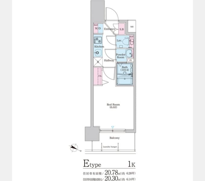 Preview floorplan of BPR Residence Tenmabashi