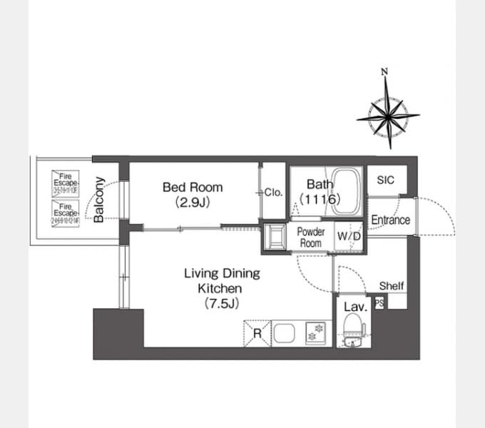Preview floorplan of Comforia Live Minamimorimachi II