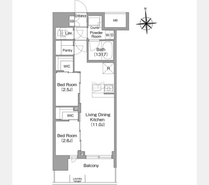 Preview floorplan of Comforia Live Awajicho 1-chome