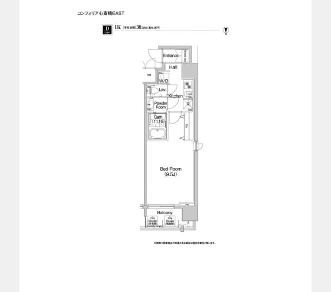 Preview floorplan of Comforia Shinsaibashi EAST