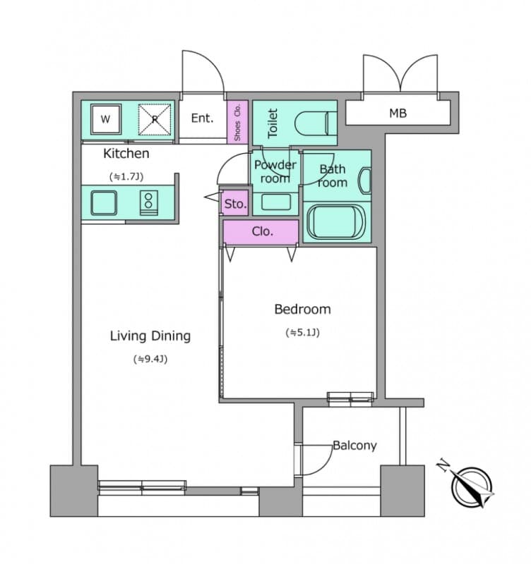 Preview floorplan of RESIDIA Yokohama Bashamichi