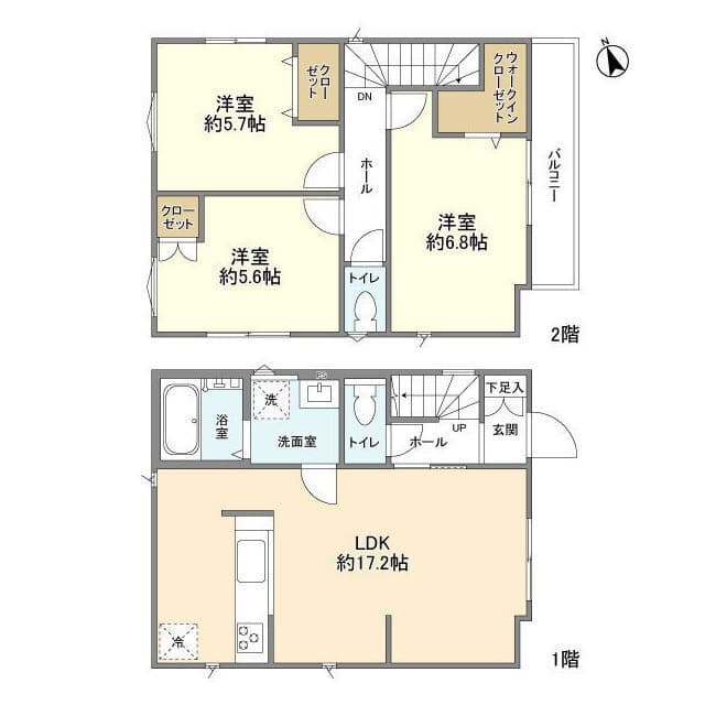 Preview floorplan of Kolet Higashi Akiryu #08 KM 🌳