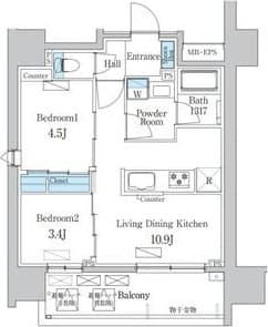 Preview floorplan of Duo Flats Imaike Frenna