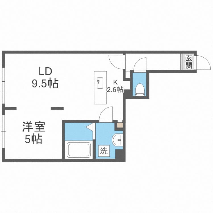 Preview floorplan of Unie Toir Sapporo Kita 9-jō 305