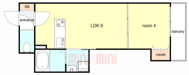 Preview floorplan of AXIA CITY Kobe Matsubara 302