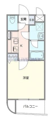 Preview floorplan of Griffin Yokohama Sakuragicho Rokuban-kan