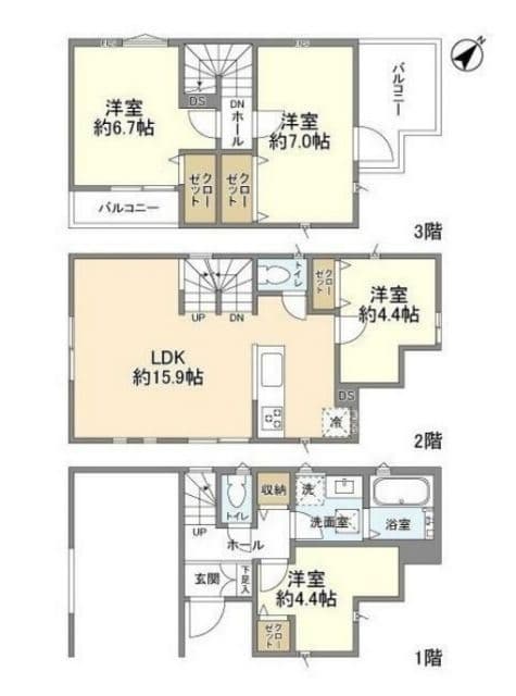 Preview floorplan of Kolet Totsuka Kamiyabe-cho #04 KM 🌳