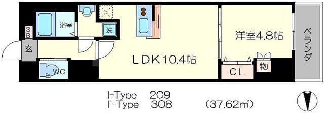 Preview floorplan of Asuvel Kyoto Higashihorikawa KM 🌳