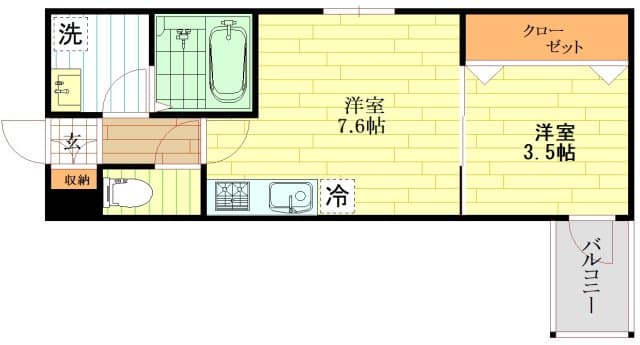 Preview floorplan of Art Johoku Station Front