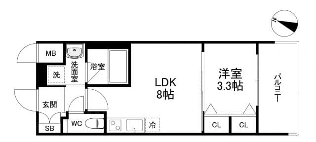 Preview floorplan of Splendid Nakanoshima DUE