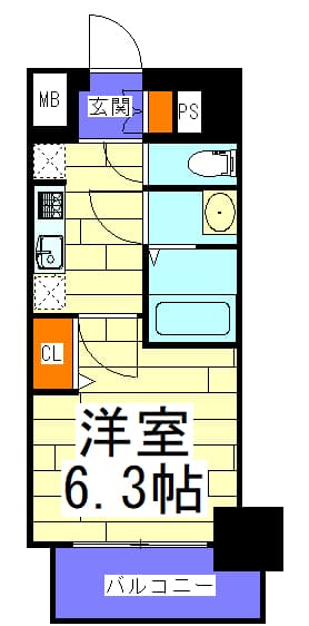 Preview floorplan of Zeon Osaka EAST KM 🌳