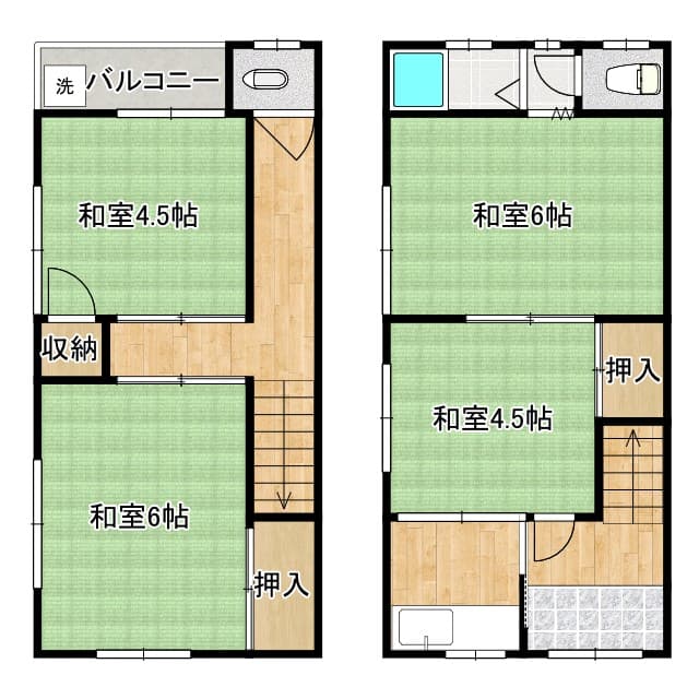 Preview floorplan of Miyoshi Honmichi 4-chome Rental House KM 🌳