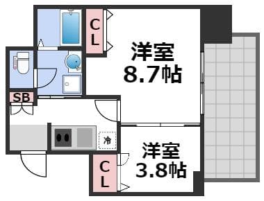 Preview floorplan of Villa Sereno Tamatsukuri Honmachi