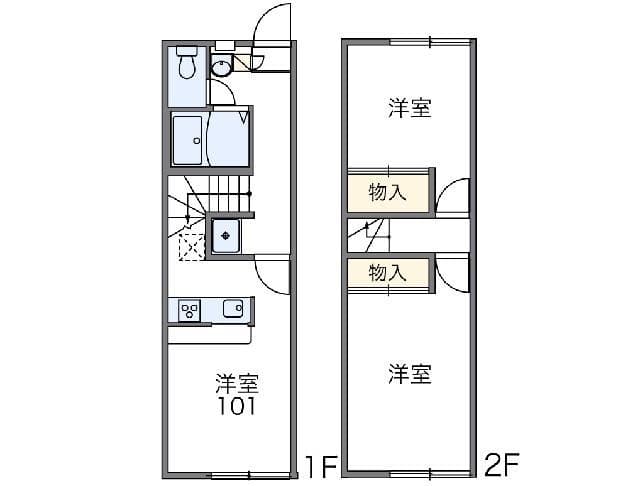 Preview floorplan of Leopalace Mine Shita B