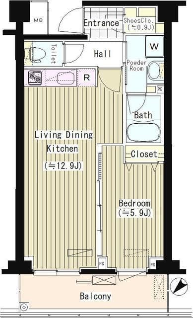 Preview floorplan of PRIME URBAN Higashi-Nakano COURT